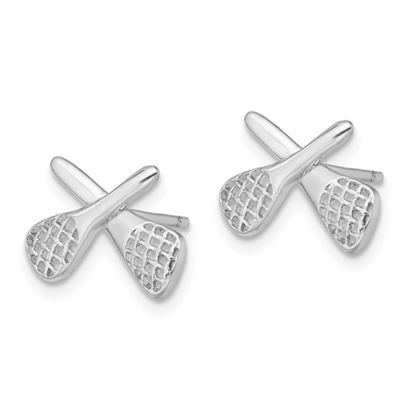 Lacrosse Post Earrings Sterling Silver - Picture 2 of 3